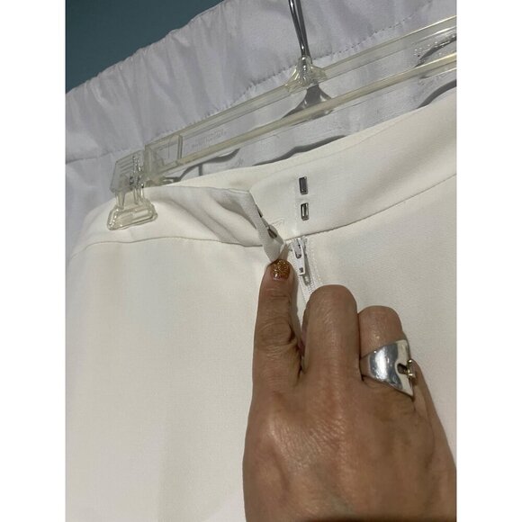 Lafayette 148 Women's Barrow Classic Fit Straight Leg Trouser Pants Cream S10 - Picture 5 of 6